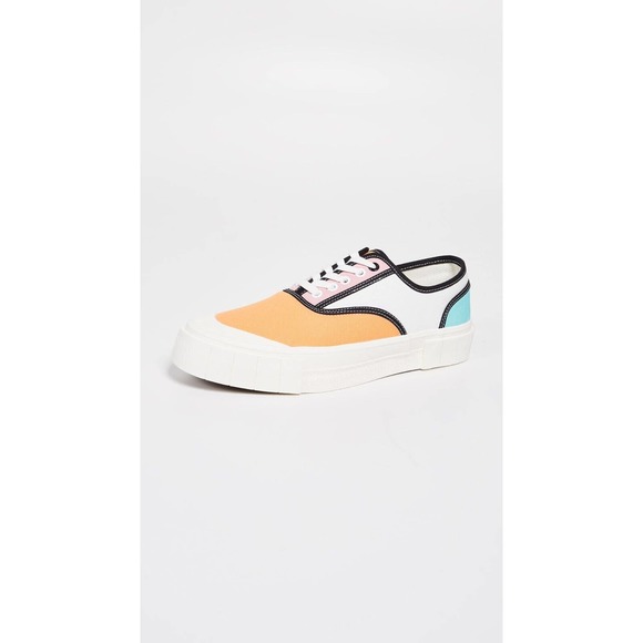 Good News Womens Ivory Canvas Colorblock Sneakers Shoes Size 8 - Picture 4 of 5